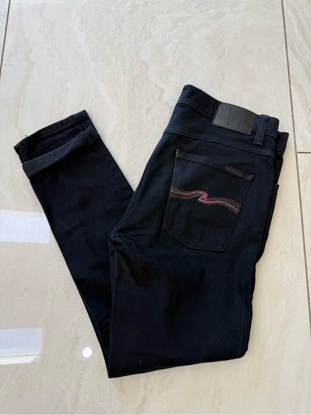 Nudie Jeans Lean Dean Dry Rebirth Embo